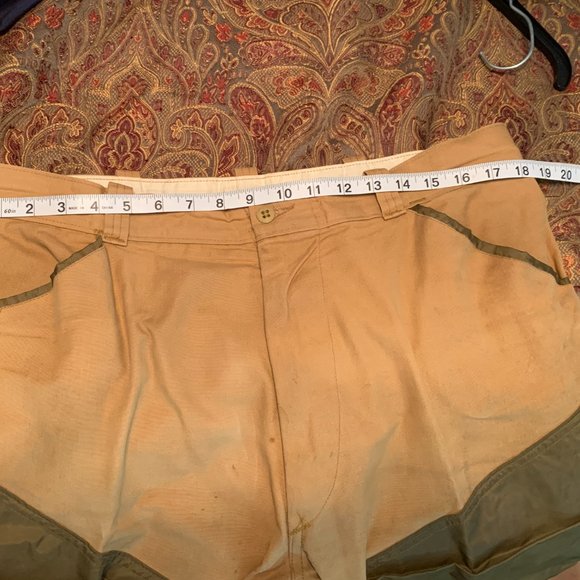 MENS - sz 36x29 VINTAGE 1950/1960s Field and Fireside brush canvas hunting pants - Picture 11 of 16